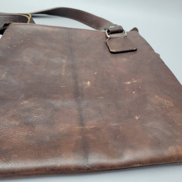 I Malatesta Leather Brown Crossbody Shoulder Bag Made in Italy - Picture 7 of 14